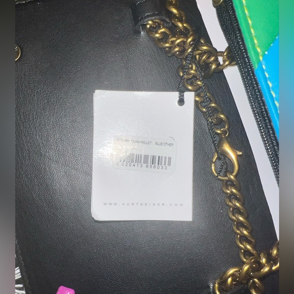 Kurt Geiger Stripe Chain Wallet - Picture 7 of 9